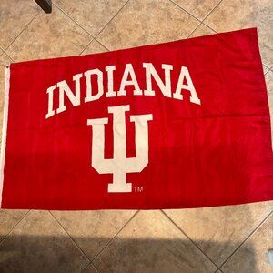Vintage Indiana University IU Logo Retro Collegiate Decorative Flag 5' x 3'